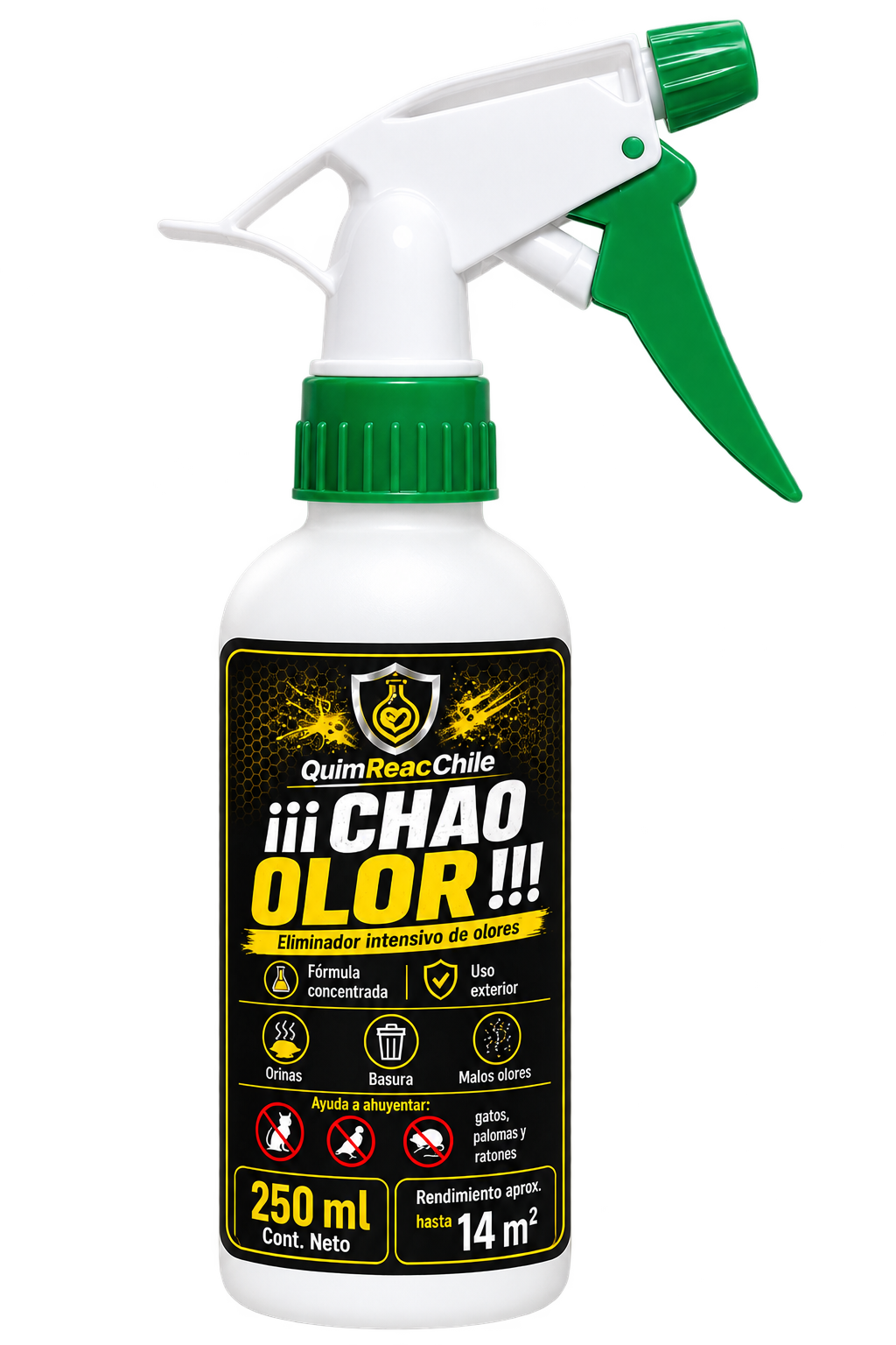 Envase real Chao Olor de 250 ml con pulverizador